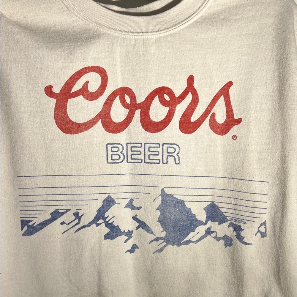 Coors Beer Graphic Crewneck Sweater - Cream - Picture 4 of 5